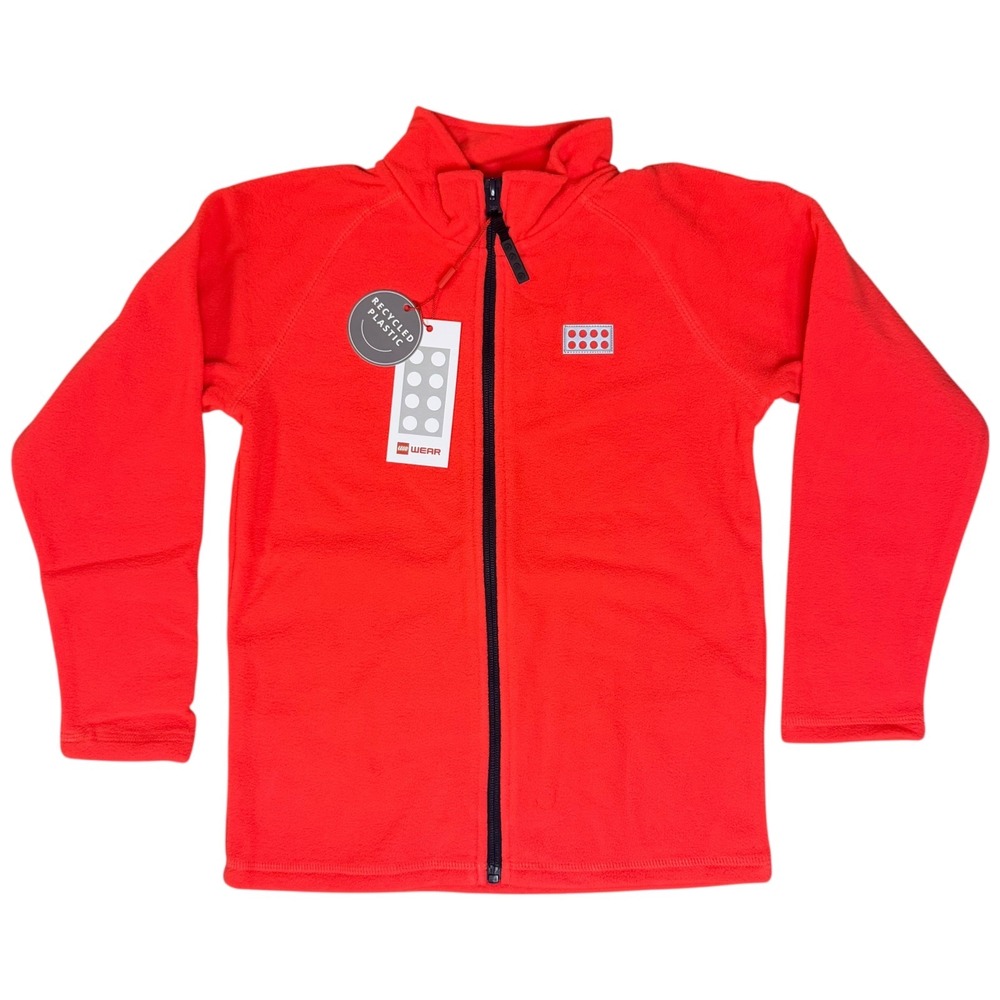 Lego Wear Kids Hot Orange Fleece Zip Jacket Kids Size 9Y 134
